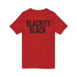 BLACKITY BLACK - BLACK UNISEX V-NECK T-SHIRT