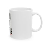 GET IN GOOD TROUBLE - BLACK CERAMIC MUG - WHITE 15OZ