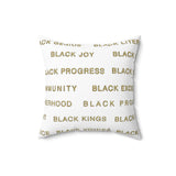 BLACK MAGIC - GOLD LETTERS THROW PILLOW