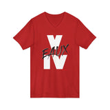 V EAUX IV - WHITE W/ BLACK EAUX UNISEX V-NECK T-SHIRT