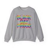 BLACK GAY PROUD UNISEX SWEATSHIRTS