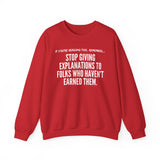 EXPLANATION UNISEX SWEATSHIRT
