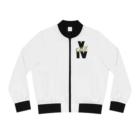 V EAUX IV - BLACK W/ GOLD EAUX  AOP WOMEN'S BOMBER JACKET