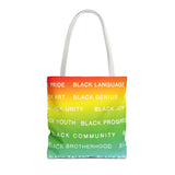 BLACK MAGIC RAINBOW WHITE  TOTE BAG