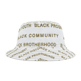 BLACK MAGIC - GOLD LETTERS AOP BUCKET HAT