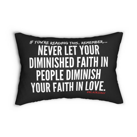 DIMINISHED FAITH LUMBAR PILLOW