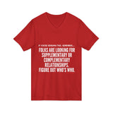 FIGURE OUT UNISEX V-NECK T-SHIRT