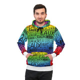 EAUX BLACK ON RAINBOW AOP PULLOVER HODIE
