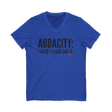 Audacity_Black UNISEX V-NECK T-SHIRT