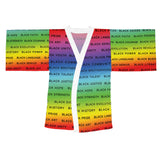 BLACK MAGIC RAINBOW BLACK  KIMONO