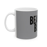 BEAUCOUP BLACK - BLACK CERAMIC MUG - WHITE 11OZ