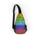 EAUX - BLACK ON RAINBOW SLING BAG