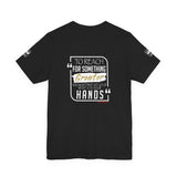 REACH FOR SOMETHING WHITE GOLD UNISEX SHORT SLEEVE T-SHIRTS