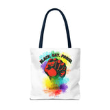 BLACK GAY PROUD FIST TOTE BAG