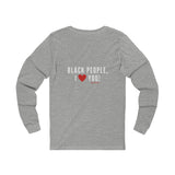 BLACKITY BLACK - WHITE UNISEX LONG SLEEVE T-SHIRT