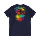 BLACK GAY PROUD FIST UNISEX V-NECK T-SHIRTS