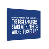BEST APOLOGIES CANVAS ART