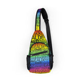 EAUX - BLACK ON RAINBOW SLING BAG