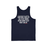 UPSIDE DOWN RACER BACK TANK TOP