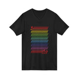 BIIIIIITCH RAINBOW UNISEX  V-NECK T-SHIRTS