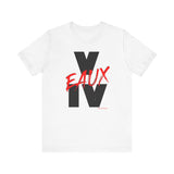V EAUX IV - BLACK W/ RED EAUX UNISEX SHORT SLEEVE T-SHIRT