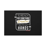 REACH FOR SOMETHING WHITE GOLD CANVAS ART
