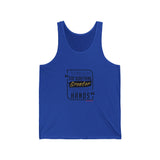 REACH FOR SOMETHING BLACK GOLD UNISEX TANK TOP