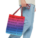 BLACK MAGIC RAINBOW BLACK  TOTE BAG