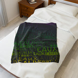 EAUX- MARDI GRAS PLUSH BLANKET