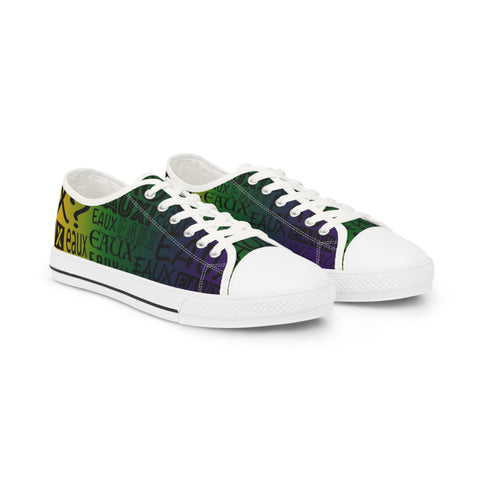 EAUX - BLACK ON MARDI GRAS  LOW-TOP SNEAKERS WHITE-SOLE