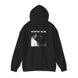 SPEAK - WHITE UNISEX HOODIE