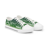 EAUX- WHITE ON MARDI GRAS  LOW-TOP SNEAKERS WHITE-SOLE