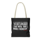 BEST APOLOGIES TOTE BAG