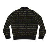 BLACK MAGIC - BLACK GOLD AOP WOMEN'S BOMBER JACKET