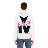 V EAUX IV - BLACK W/ PINK EAUX AOP ZIP HOODIE
