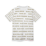 BLACK MAGIC - GOLD LETTERS AOP UNISEX T-SHIRT