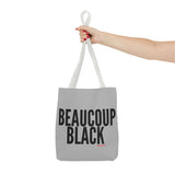 BEAUCOUP BLACK - BLACK UNISEX TOTE BAG