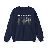 MARCH - WHITE UNISEX SWEAT SHIRT