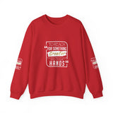 REACH FOR SOMETHING WHITE GOLD UNISEX SWEATSHIRTS