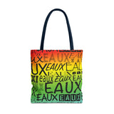 EAUX - BLACK ON RAINBOW TOTE BAG