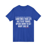 UPSIDE DOWN UNISEX V NECK T SHIRTS