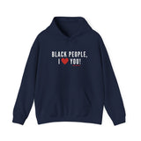 BLACKITY BLACK - WHITE UNISEX HOODIE