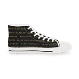 BLACK MAGIC - BLACK GOLD HI-TOP SNEAKERS WHITE SOLE