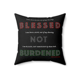 BLACK MAN RBG THROW PILLOW