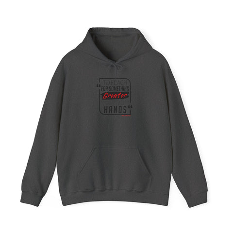 REACH FOR SOMETHING - BLACK RED UNISEX HOODIE