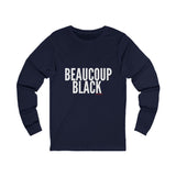 BEAUCOUP BLACK - WHITE UNISEX LONG SLEEVE T-SHIRT