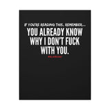 YOU ALREADY KNOW CANVAS ART