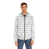 BLACK MAGIC - BLACK LETTERS AOP ZIP HOODIE