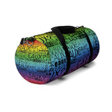 EAUX - BLACK ON RAINBOW DUFFEL BAG