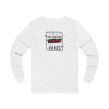 REACH FOR SOMETHING - BLACK RED UNISEX LONG SLEEVE T-SHIRT